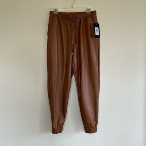 NWT Faux Leather Joggers